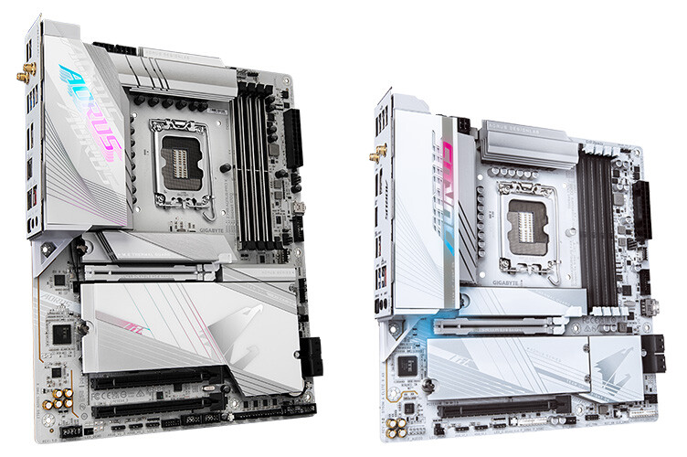 Gigabyte reveals two elegant white motherboards that support Intel's upcoming generation of processors.