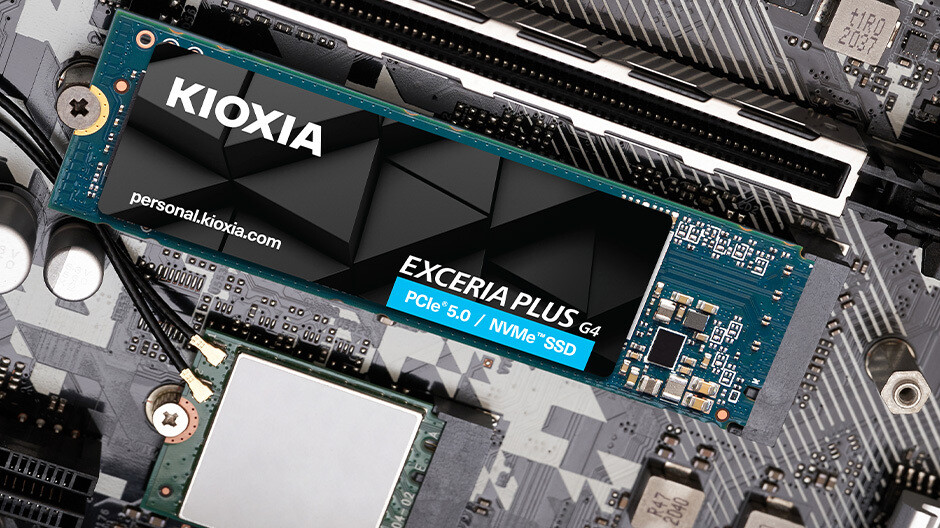 Kioxia introduces the Exceria Plus G4 M.2 NVMe Gen 5 SSD.