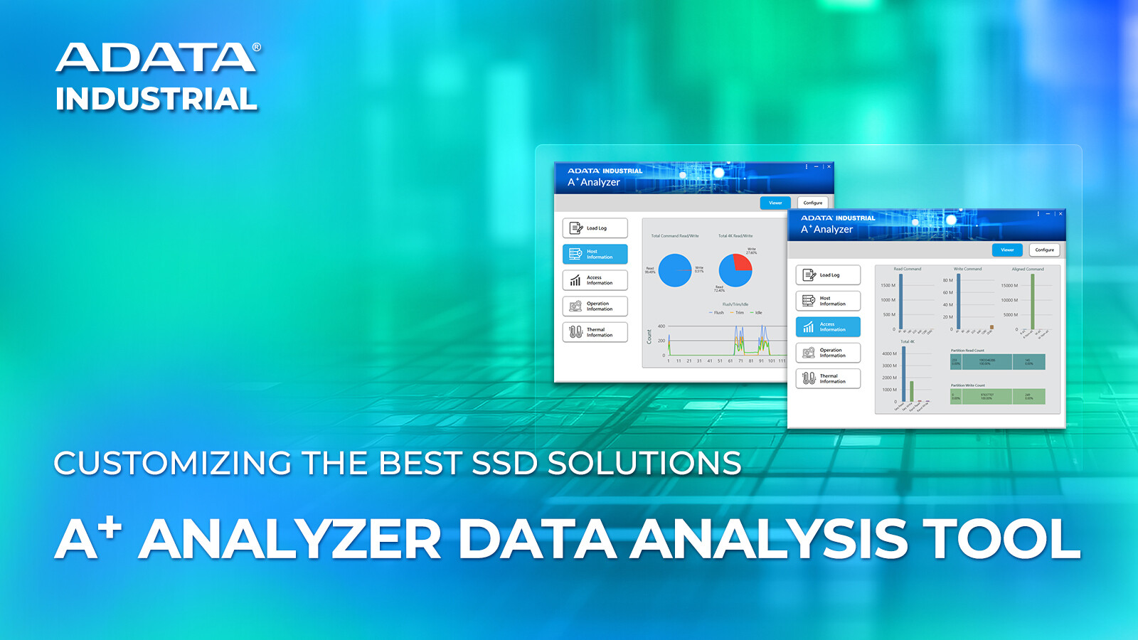 ADATA Industrial has launched the A+ Analyzer data analysis tool for customizing top SSD solutions.